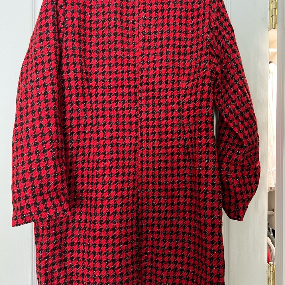 Red knee length lined dress - Picture 2 of 3